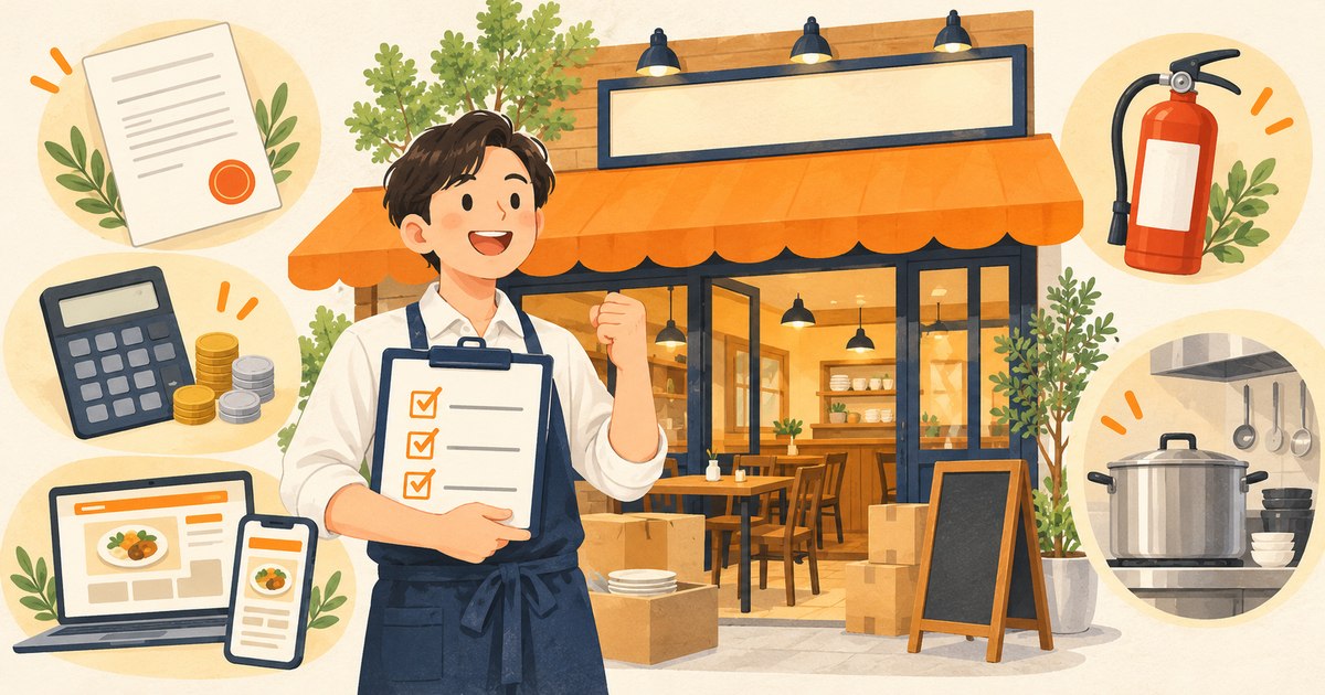 飲食店の開業でまずやること一覧：届出・資格・資金から、オープン前に始めたい集客の準備まで